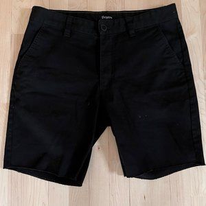 Mens Size 33 Brixton Toil II Chino Standard Fit Shorts Black